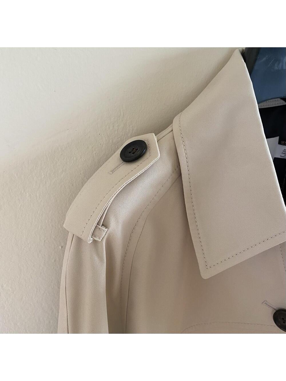 NWT Coach Solid Short Trench Coat Porcelain Size M MSRP $450 - Picture 4 of 9